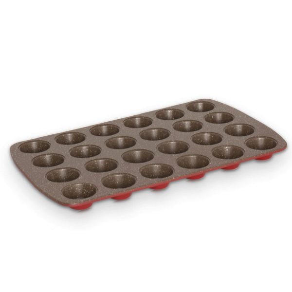 DH-08910 Dorsch Mini Muffin Pan Non-Stick 24 Cups – Red - Bait Baitk Lebanon