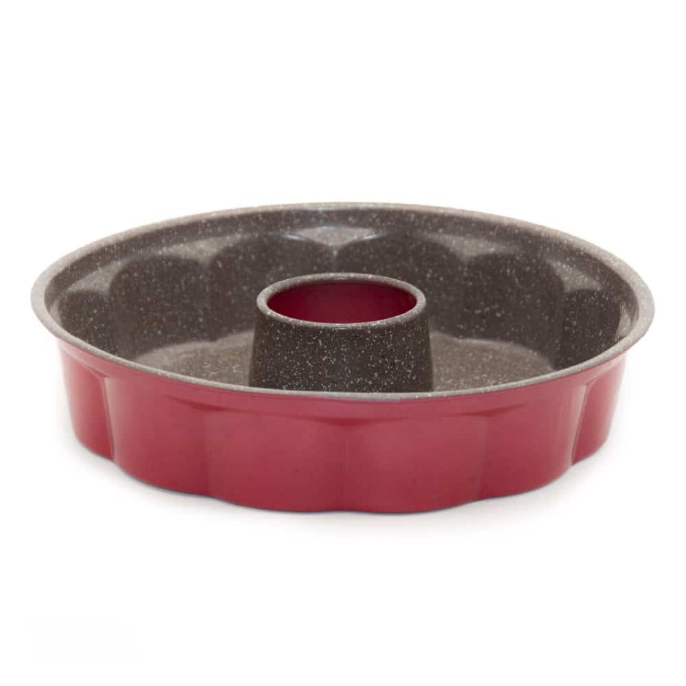 Top view of Dorsch Bundt pan 28cm showing speckled non-stick interior and central tube