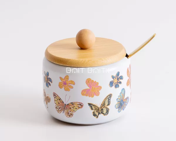 Sugar Jar -Butterfly Decorative - Bait Baitk Lebanon