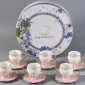 Pink Coffee Cup and Saucer Set – Porcelain, Gold Handle - Bait Baitk Lebanon