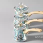 Moroccan Blue Turkish Coffee Pot Set – 3 Pieces - Bait Baitk Lebanon