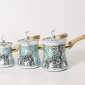 Moroccan Blue Turkish Coffee Pot Set – 3 Pieces - Bait Baitk Lebanon