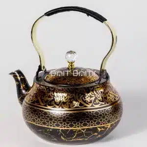 Black and gold Arabic calligraphy tea pot 2.0L SK-3396
