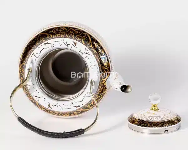 sk-3398-1 Arabic Calligraphy Tea Pot White & Gold 2.0L - Bait Baitk Lebanon