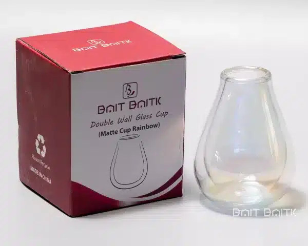 Bait Baitk Double Wall Glass Cup – Matte Rainbow Cup - Bait Baitk Lebanon