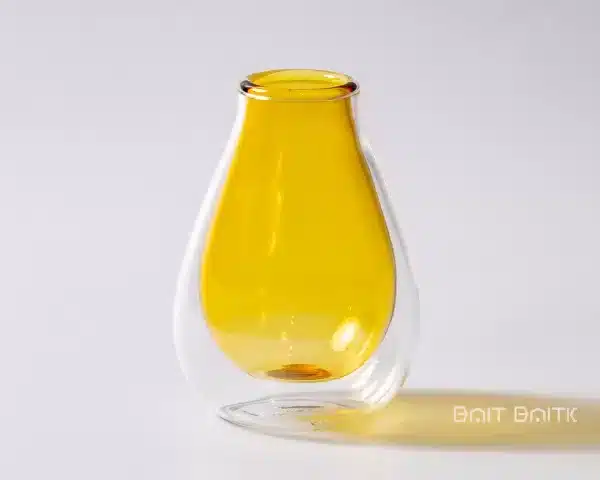 sk-35714-1 Bait Baitk Double Wall Glass Cup – Matte Yellow - Bait Baitk Lebanon