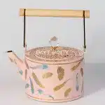 Feather Design Tea Pot Pink & Gold 1.5L