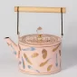 Feather Design Tea Pot Pink & Gold 1.5L - Bait Baitk Lebanon