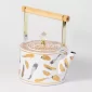Feather Design Tea Pot – White with Gold/Gray – 1.5L - Bait Baitk Lebanon