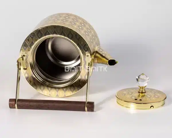sk-4005-1 Luxury Gold Pattern Tea Pot Geometric Design with Wooden Handle 1.5L - Bait Baitk Lebanon