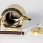 Luxury Gold Pattern Tea Pot Geometric Design with Wooden Handle 1.5L - Bait Baitk Lebanon