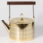 Luxury Gold Pattern Tea Pot Geometric Design with Wooden Handle 1.5L - Bait Baitk Lebanon
