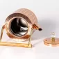 Luxury Rose Gold Pattern Tea Pot Geometric Design with Wooden Handle 1.5L - Bait Baitk Lebanon