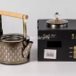 Luxury Black & Gold Peacock Pattern Tea Pot Wooden Handle 1.5L - Bait Baitk Lebanon