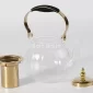 High Borosilicate Glass Teapot with Stainless Steel Infuser & Gold Accents - Bait Baitk Lebanon