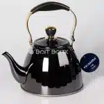 VICALINA Stainless Steel Tea Kettle 1.0L – Black & Gold