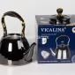 VICALINA Stainless Steel Tea Kettle 1.0L – Black & Gold - Bait Baitk Lebanon