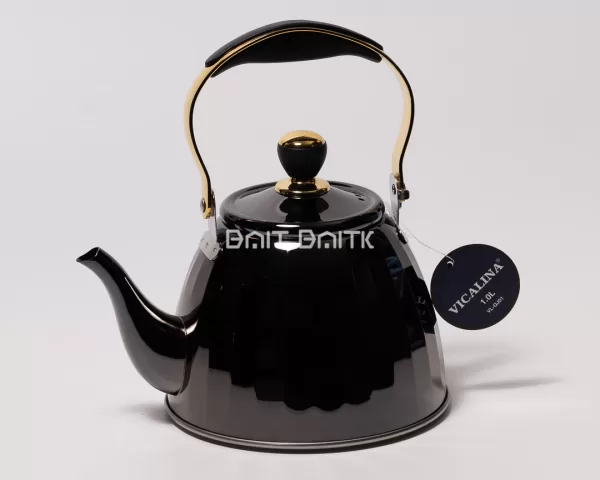 sk-3923 VICALINA Stainless Steel Tea Kettle 1.0L – Black & Gold - Bait Baitk Lebanon