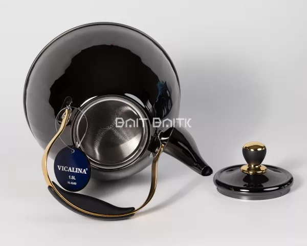 sk-3924-1 VICALINA 1.5L Tea Kettle (Black & Gold) - Bait Baitk Lebanon