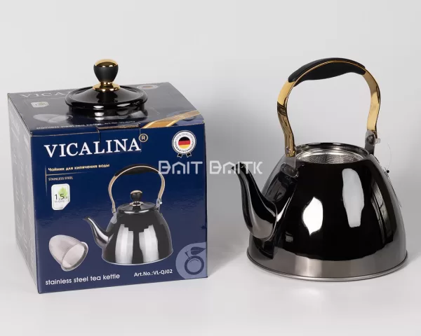 sk-3924-2 VICALINA 1.5L Tea Kettle (Black & Gold) - Bait Baitk Lebanon