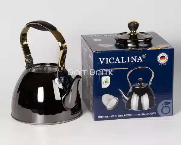 sk-3925-2 VICALINA 2L Tea Kettle (Black & Gold) - Bait Baitk Lebanon