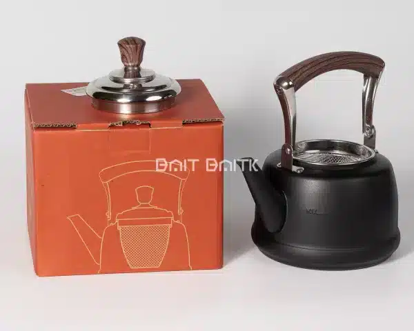 sk-3935-2 Whistling Kettle 1.5L – Matte Black with Wooden Handle (BD606) - Bait Baitk Lebanon