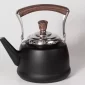 Whistling Kettle 1.5L – Matte Black with Wooden Handle (BD606) - Bait Baitk Lebanon