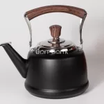 Whistling Kettle 2.5L – Matte Black with Wooden Handle (BD606)