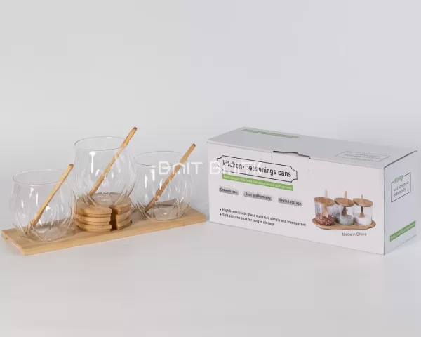 sk-3895-5 طقم سكريات عدد 3 مع ستاند خشب - بيت بيتك لبنان
