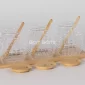 3-Piece Sugar Bowl Set with Bamboo Wooden Tray - Bait Baitk Lebanon