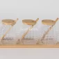 3-Piece Sugar Bowl Set with Bamboo Wooden Tray - Bait Baitk Lebanon