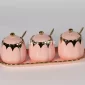 3-Piece Sugar Pot Set with Tray & Spoons – Pink & Gold - Bait Baitk Lebanon