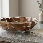 Elegant Wooden Serving Plate for Modern Dining