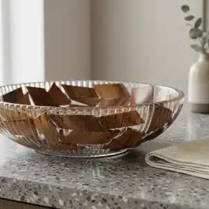 Stylish wooden serving plate