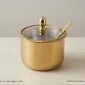 Gold Can with Glass Lid – Storage Containers - Bait Baitk Lebanon