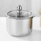 Stainless Steel Can with Glass Lid – Storage Containers - Bait Baitk Lebanon