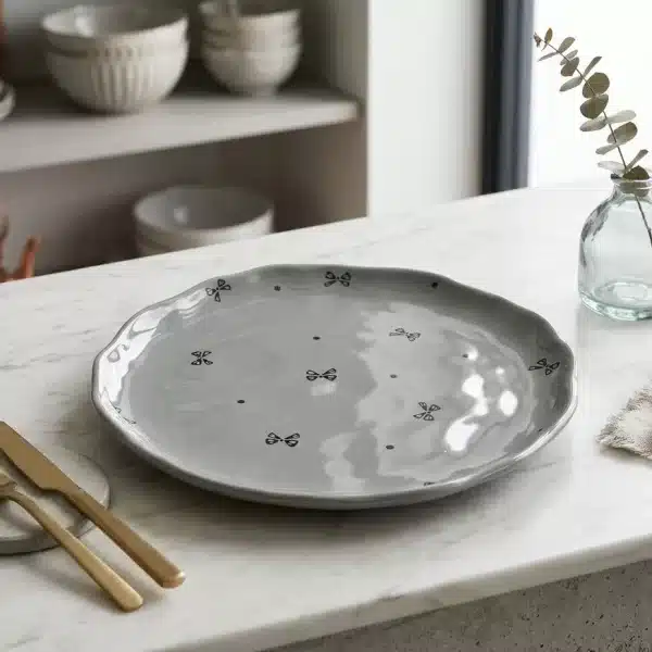 8-Inch Ceramic Serving Plate – Modern Tableware - Bait Baitk Lebanon