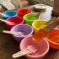 Elegant Porcelain Ice Cream Bowl with Spoon - Bait Baitk Lebanon
