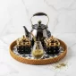 Luxury Black & Gold Mate Serving Set with Rattan Tray & VICALINA Teapot - Bait Baitk Lebanon