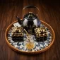 Luxury Black & Gold Mate Serving Set with Rattan Tray & VICALINA Teapot - Bait Baitk Lebanon
