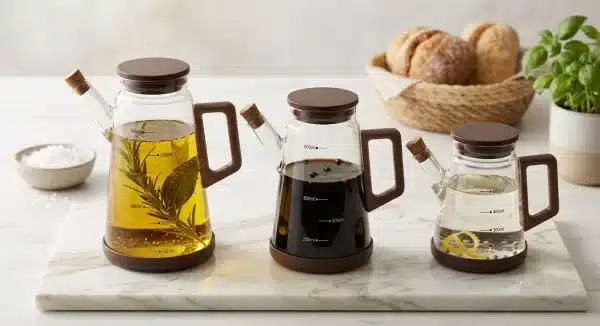 Elegant Glass Oil Dispenser for Kitchen - Bait Baitk Lebanon