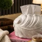 Pearlescent wavy ceramic tissue box cover - Bait Baitk Lebanon