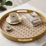 صينية تقديم دائرية كلاسيكية مزخرفة