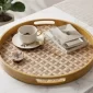 Classic Round Serving Tray for Home Decor - Bait Baitk Lebanon