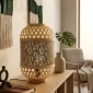 Rattern & Metal Table Lamp for Modern Interiors - Bait Baitk Lebanon