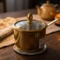 Gold Can with Glass Lid – Storage Containers - Bait Baitk Lebanon