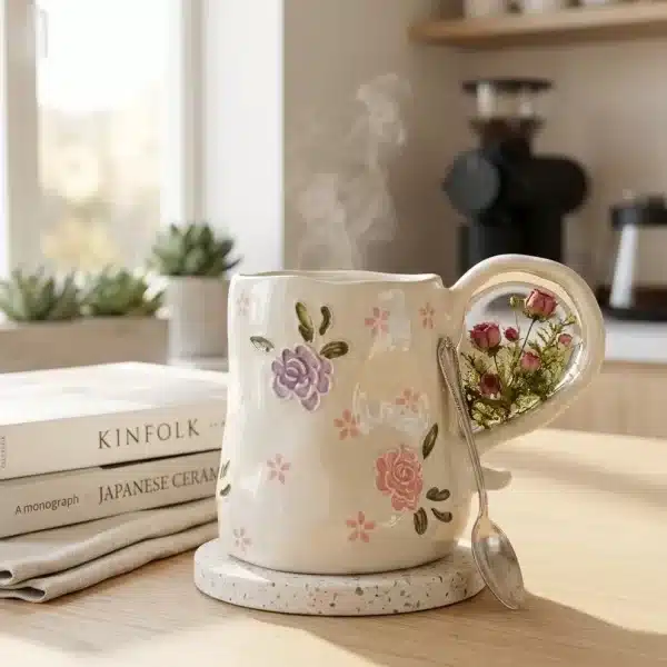 Elegant Ceramic Coffee Cup – Modern Drinkware - Bait Baitk Lebanon