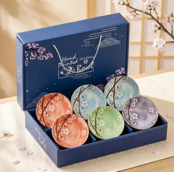 Elegant Modern Home Decor Bowls Set – 6 Pieces - Bait Baitk Lebanon