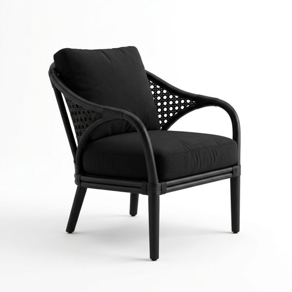 Luxurious Rattan and Fabric Accent Chair - Bait Baitk Lebanon