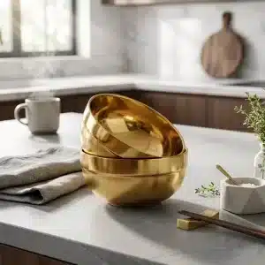 luxury gold bowl
